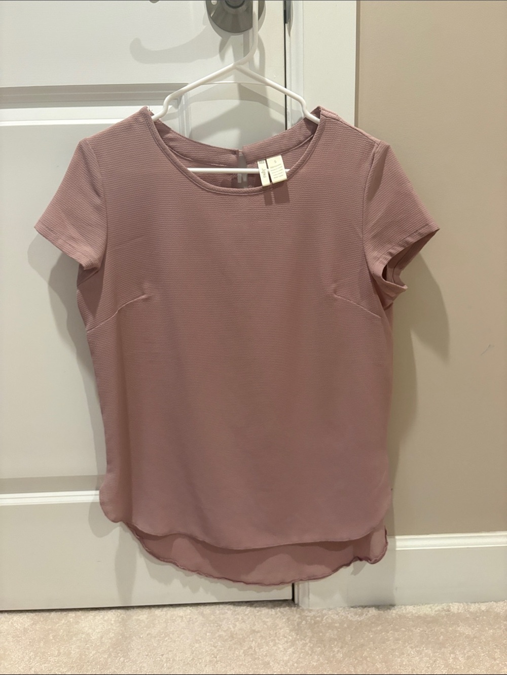 Women's Dusty Rose Short Sleeve Blouse